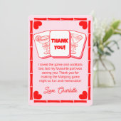 Mahjong Valentine's Pink Thank You Card 招待状 (スタンド正面)