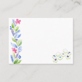 Mahjong Watercolor Flower プレイスカード