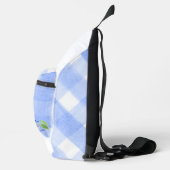 Mahjong Watercolor Flower Check Zip Tile Dice Bag  スリングバッグ (右)