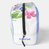 Mahjong Watercolor Flower Check Zip Tile Dice Bag  ドップキット (右)