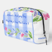 Mahjong Watercolor Flower Check Zip Tile Dice Bag  ドップキット (右コーナー)