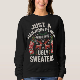 Mahjong Weihnachts Shirt – Ugly Sweater Style スウェットシャツ