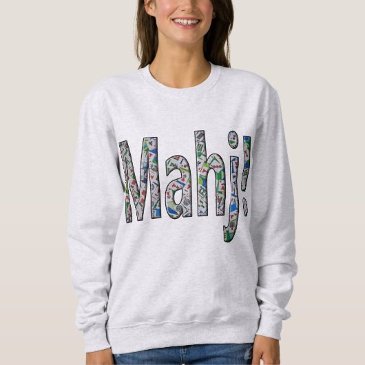 Mahjong Women's Sweatshirt - Mahj! スウェットシャツ (正面)