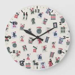 MahJonggゲームシンボルタイル ラージ壁時計
