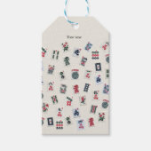 MahJonggタイル記号デザインバッジ ギフトタグ (正面)