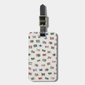 MahJonggタイル記号デザインバッジ ラゲッジタグ (正面縦)