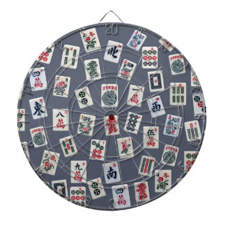 MahJongg tiles design on dark blue ダーツボード