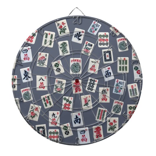 MahJongg tiles design on dark blue ダーツボード (正面)