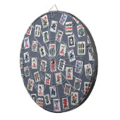 MahJongg tiles design on dark blue ダーツボード (正面右)