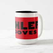 Mahlerはマグに溝を作ります ツートーンマグカップ (正面右)