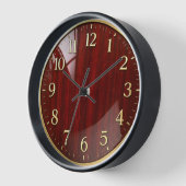 Mahogany Red Wood decorative clock 壁時計 (傾斜)