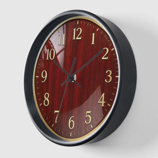 Mahogany Red Wood decorative clock 壁時計 (傾斜)