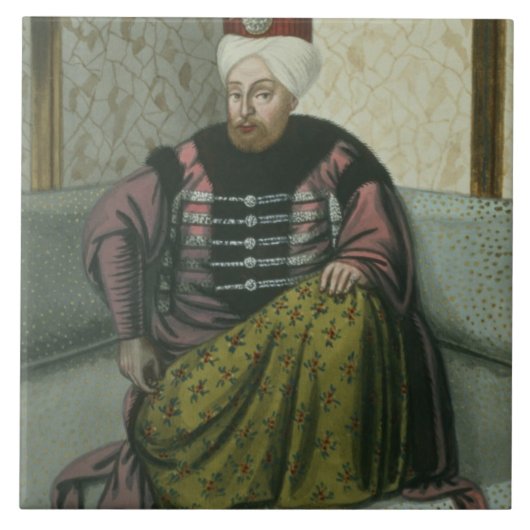 Mahomet (Mehmed)のIV (1642-93年の)サルタン1648-87年、から タイル (正面)