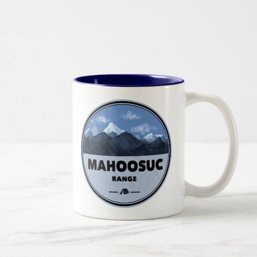Mahoosuc Range New Hampshire Maine Camping ツートーンマグカップ (右)
