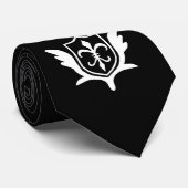 Mahoraのタイの黒 ネクタイ (ロール)