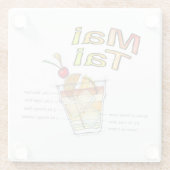 MAI TAIのカクテルのレシピの芸術 ガラスコースター (裏面)