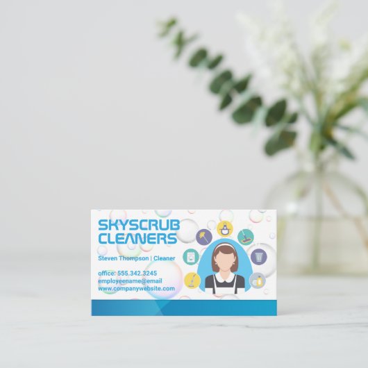 Maid | Cleaner Tool Equipment 名刺 (スタンド正面)