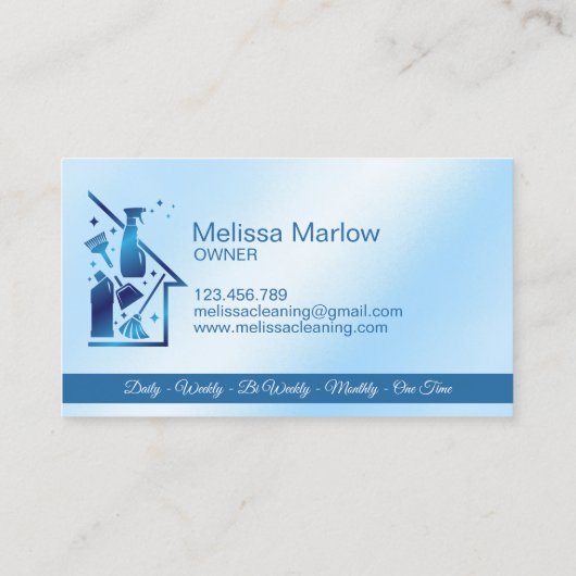 Maid Cleaning House professional Cleaning Services 名刺 (裏面)