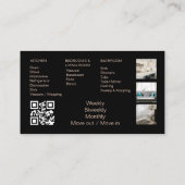 Maid Cleaning House QR Code Sparkling 名刺 (裏面)