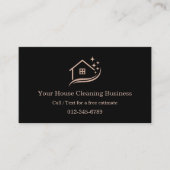 Maid Cleaning House QR Code Sparkling 名刺 (正面)