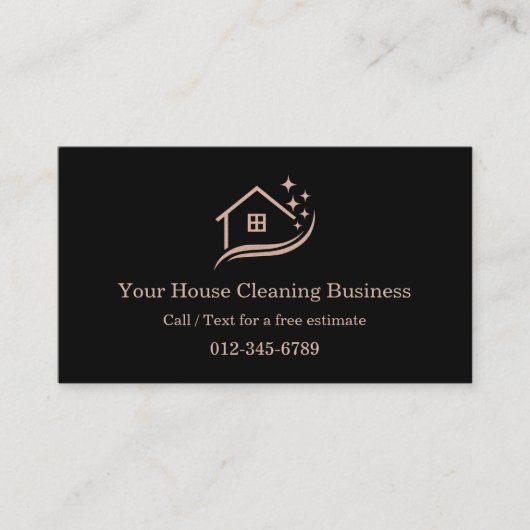 Maid Cleaning House QR Code Sparkling 名刺 (正面)