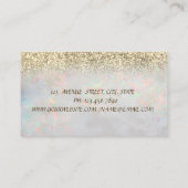  Maid Cleaning House Roof Gold Glitter Opal 名刺 (裏面)