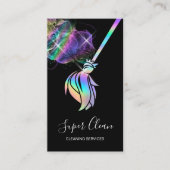 Maid Cleaning House Sparkling Holograph 名刺 (正面)