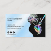 Maid Cleaning House Sparkling Holograph Business C 名刺 (裏面)