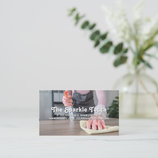 Maid Cleaning Office 名刺 (スタンド正面)