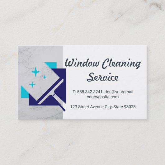 Maid | Cleaning Service Cleaner | Squeegee 名刺 (正面)