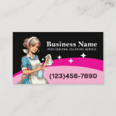 Maid Home Cleaning Service Housekeeping 名刺 (正面)