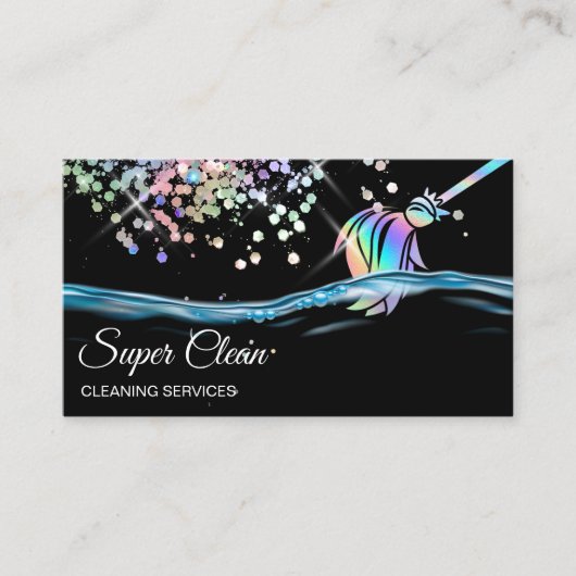 Maid House Cleaning Housekeeping Holograph 名刺 (正面)