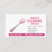 Maid House Cleaning Service Pink  名刺 (正面)