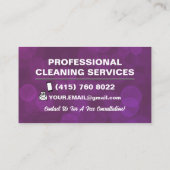 Maid Janitorial Lady Business Card House Cleaning 名刺 (裏面)