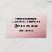  Maid Janitorial Lady House Cleaning Business Card 名刺 (裏面)