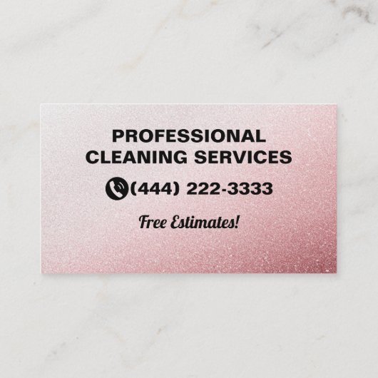  Maid Janitorial Lady House Cleaning Business Card 名刺 (裏面)
