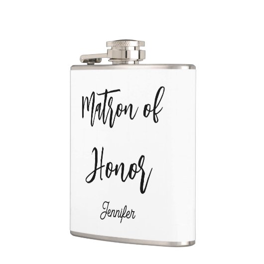 Maid of Honor Black White Wedding フラスク (左)