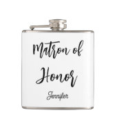 Maid of Honor Black White Wedding フラスク (正面)