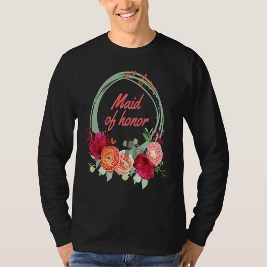 Maid of Honor Cute   for Wedding Party Tシャツ (正面)