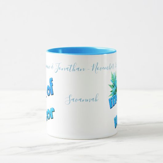 Maid Of Honor Cute Personalized Wedding マグカップ (中央)