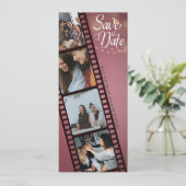 Maid of Honor Proposal Card with 4-Photo Collage セーブザデート (スタンド正面)