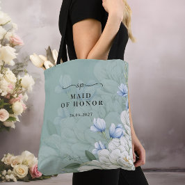 Maid of Honor | Sage Green & Floral Wedding トートバッグ