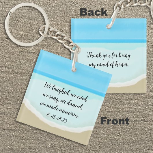 Maid of Honor Thank You Beach Keychain キーホルダー