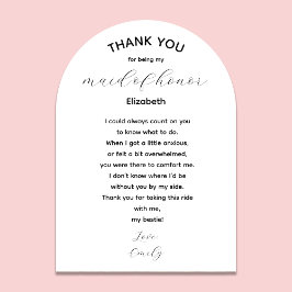 Maid of Honor Thank You Poem from Bride アクリル招待状
