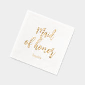 Maid of Honor Wedding Elegant Foil Stamped Napkins 箔ナプキン (左)