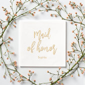 Maid of Honor Wedding Elegant Foil Stamped Napkins 箔ナプキン