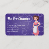 Maid Service | Cleaning Lady | Soap Bubbles 名刺 (正面)