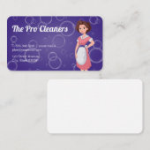 Maid Service | Cleaning Lady | Soap Bubbles 名刺 (正面/裏面)