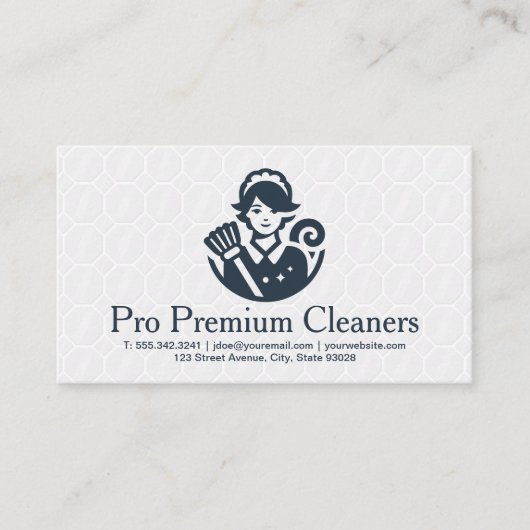 Maid with Broom | Cleaner 名刺 (正面)