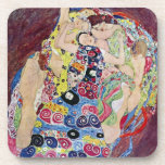 Maiden (Virgin), Gustav Klimt, Vintage Art Nouveau コースター<br><div class="desc">The Maiden (aka The Virgin) (1913) by Gustav Klimt is a vintage Victorian Era Art Nouveau fine art symbolism portrait painting. Several women yawning, stretching and sleeping in a bed covered with colorful mosaic pattern blankets. About the artist: Gustav Klimt (1862-1918) was an Austrian Symbolist painter and one of the...</div>